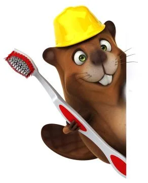 Fun beaver Ilustración de archivo