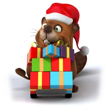 Fun beaver Ilustración de archivo