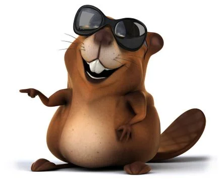 Fun beaver Ilustración de archivo