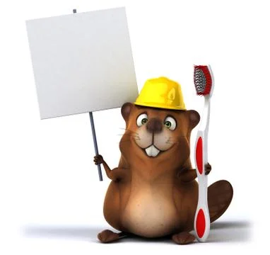 Fun beaver Ilustración de archivo