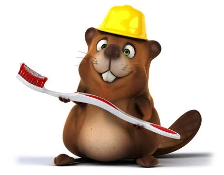 Fun beaver Ilustración de archivo