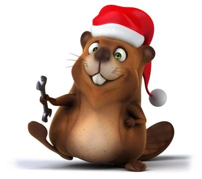 Fun beaver Ilustración de archivo