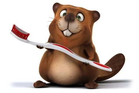 Fun beaver Ilustración de archivo