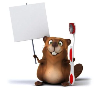Fun beaver Ilustración de archivo