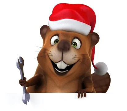 Fun beaver Ilustración de archivo