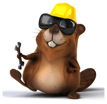 Fun beaver Ilustración de archivo