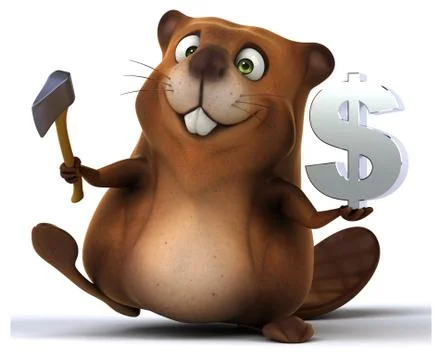 Fun beaver Ilustración de archivo
