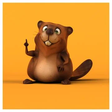 Fun beaver Ilustración de archivo
