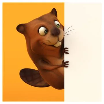 Fun beaver Ilustración de archivo
