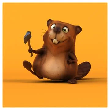 Fun beaver Ilustración de archivo