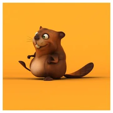 Fun beaver Ilustración de archivo
