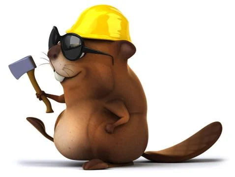 Fun beaver Ilustración de archivo