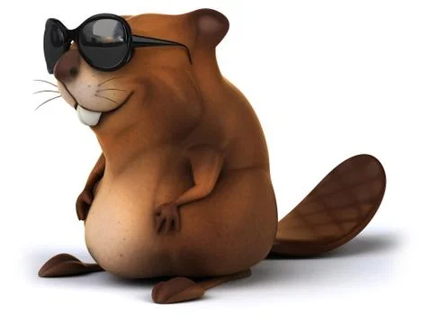 Fun beaver Ilustración de archivo