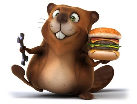 Fun beaver Ilustración de archivo