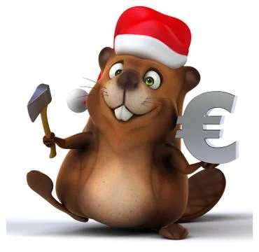 Fun beaver Ilustración de archivo