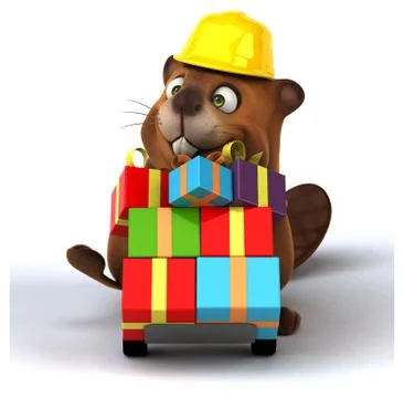 Fun beaver Ilustración de archivo