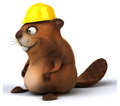 Fun beaver Ilustración de archivo