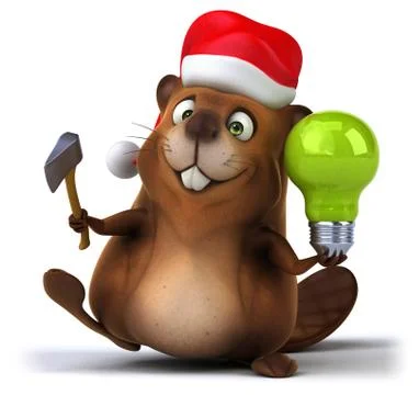 Fun beaver Ilustración de archivo