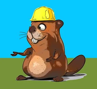 Fun beaver Ilustración de archivo