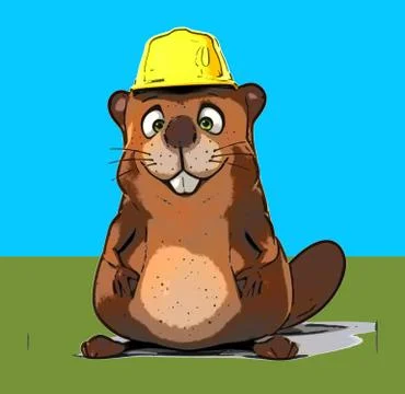 Fun beaver Ilustración de archivo