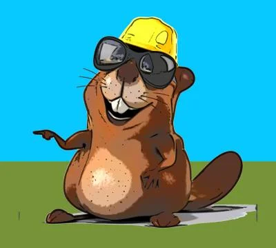 Fun beaver Ilustración de archivo