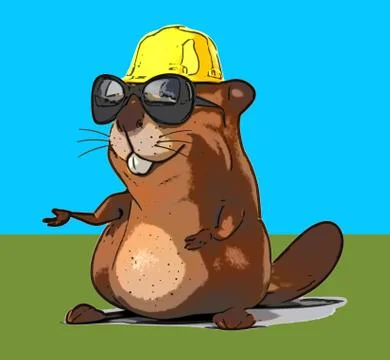 Fun beaver Ilustración de archivo