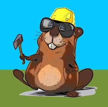 Fun beaver Ilustración de archivo