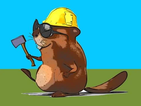Fun beaver Ilustración de archivo