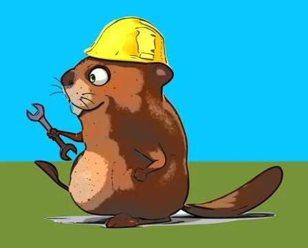 Fun beaver Ilustración de archivo