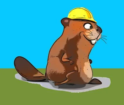 Fun beaver Ilustración de archivo