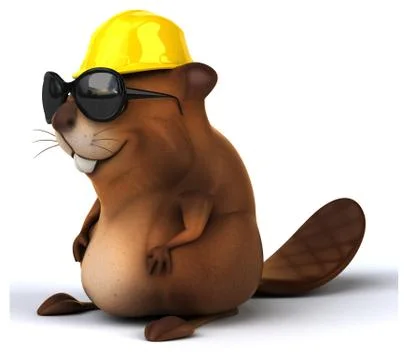Fun beaver Ilustración de archivo
