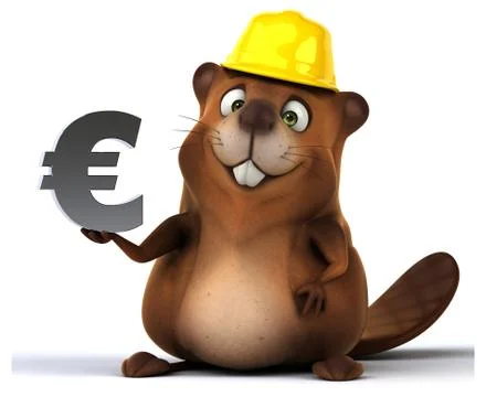 Fun beaver Ilustración de archivo