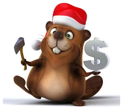 Fun beaver Ilustración de archivo