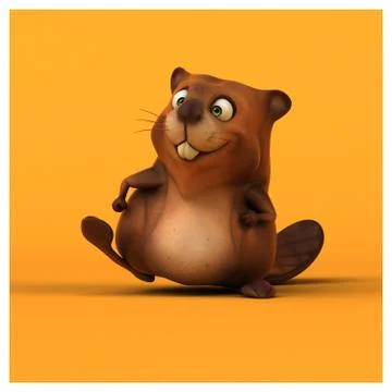 Fun beaver Ilustración de archivo