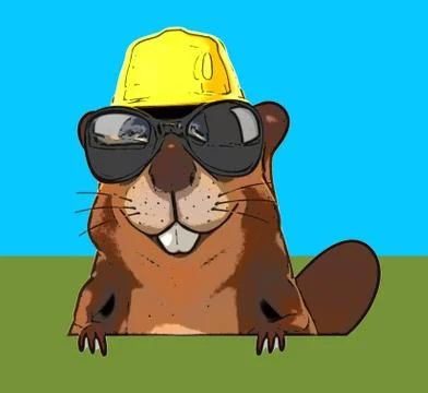 Fun beaver Ilustración de archivo