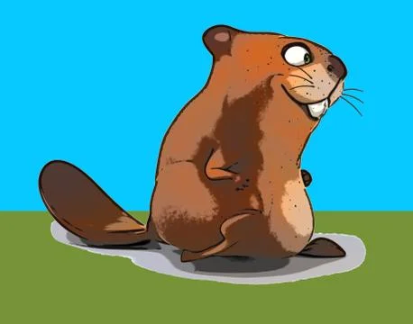 Fun beaver Ilustración de archivo