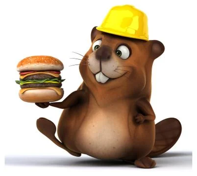 Fun beaver Ilustración de archivo