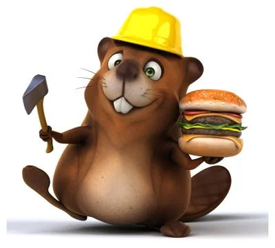 Fun beaver Ilustración de archivo