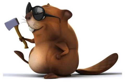 Fun beaver Ilustración de archivo