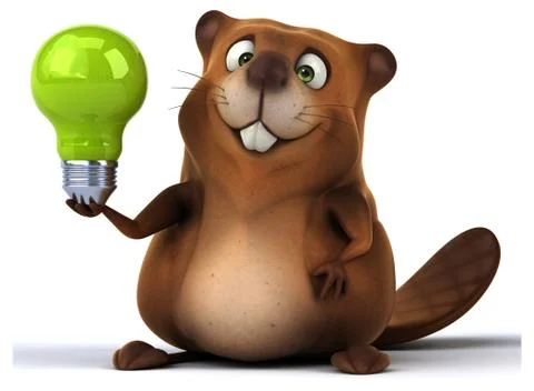 Fun beaver Ilustración de archivo