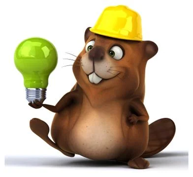 Fun beaver Ilustración de archivo