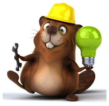 Fun beaver Ilustración de archivo