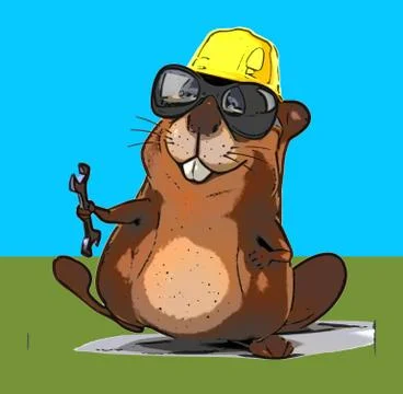Fun beaver Ilustración de archivo
