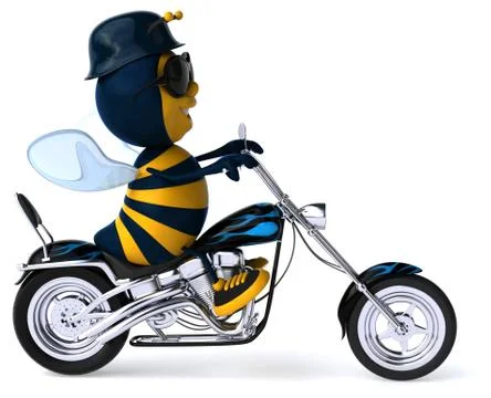 Fun bee - 3D Illustration Illustrazione stock
