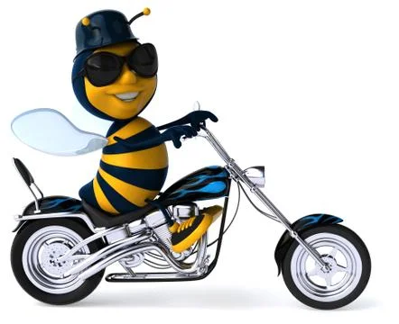 Fun bee - 3D Illustration Illustrazione stock