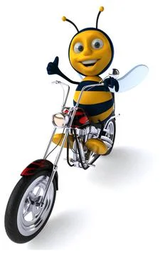 Fun bee - 3D Illustration Illustrazione stock