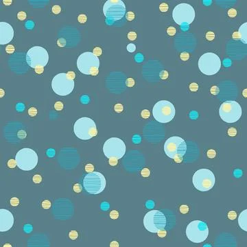 Fun Blue and Yellow Pattern Design with Dots Stock Illustration