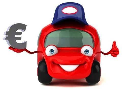 Fun car - 3D Illustration Stock Illustration