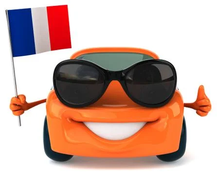 Fun car Illustrazione stock