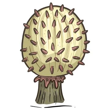 Fun Cartoon Mushroom Toadstool Character Vector Illustration 스톡 일러스트